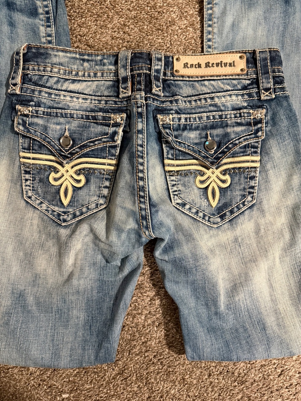 Rock Revival Women's Light Blue Boot Cut Jeans size 28